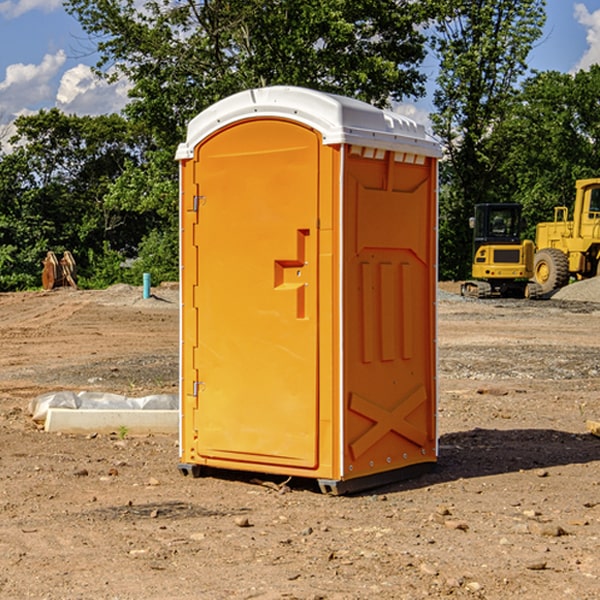 how often are the portable restrooms cleaned and serviced during a rental period in Home